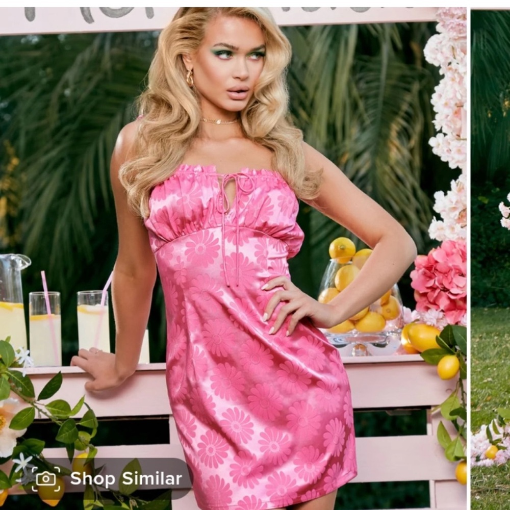 Fashion Nova Pink Floral Mini Dress